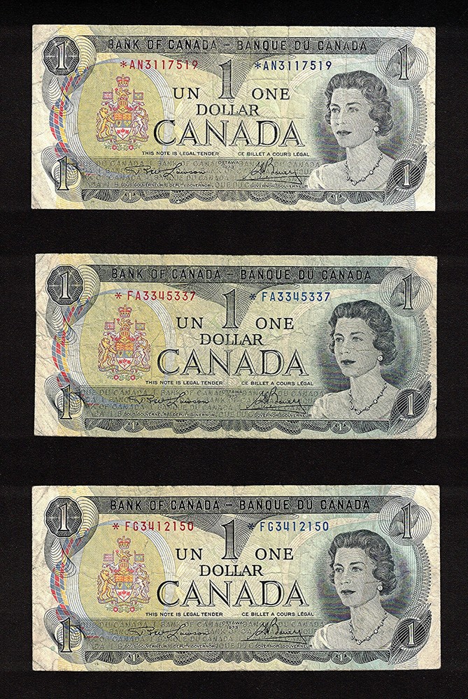 1973 $1.00 BC-46aA (6) ALL Diff. ASTERISK REPLACEMENT Note One Dollars NICE Lot!