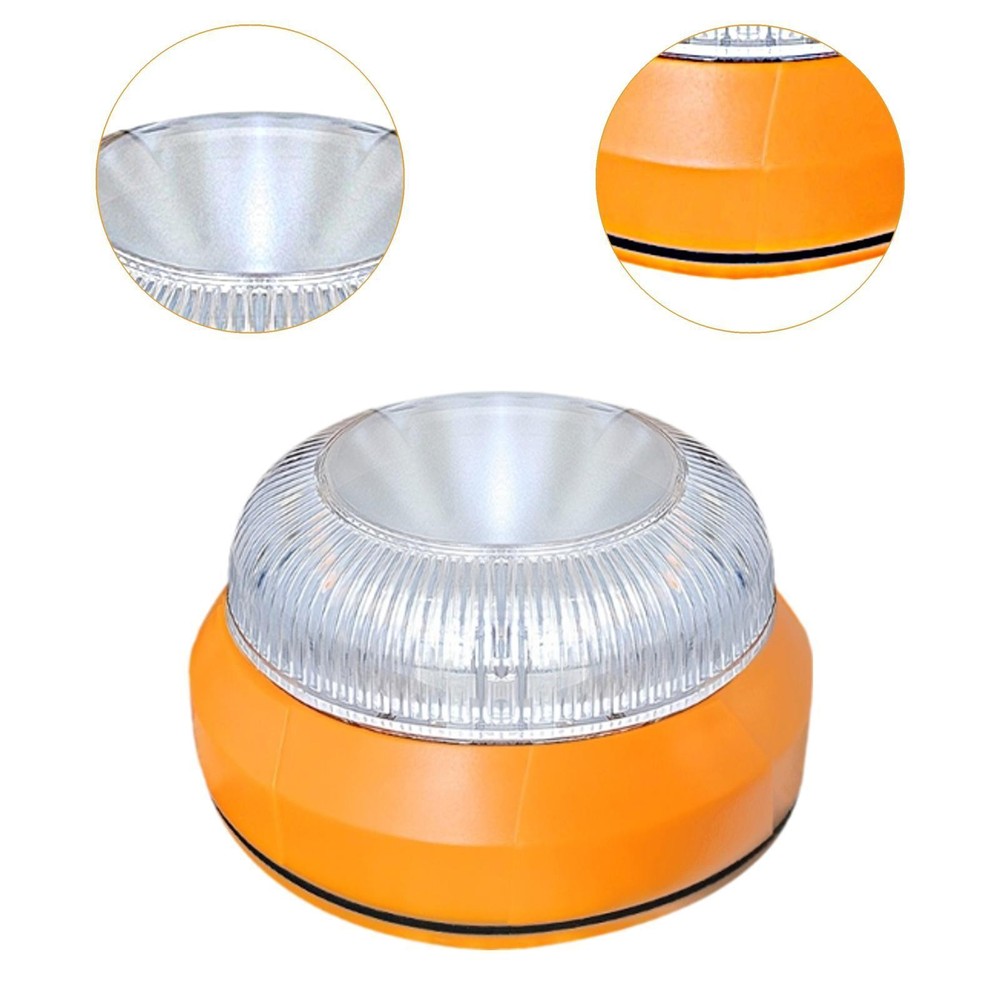 Emergency Warning Light Flashing Portable Sturdy Waterproof Compact with Base