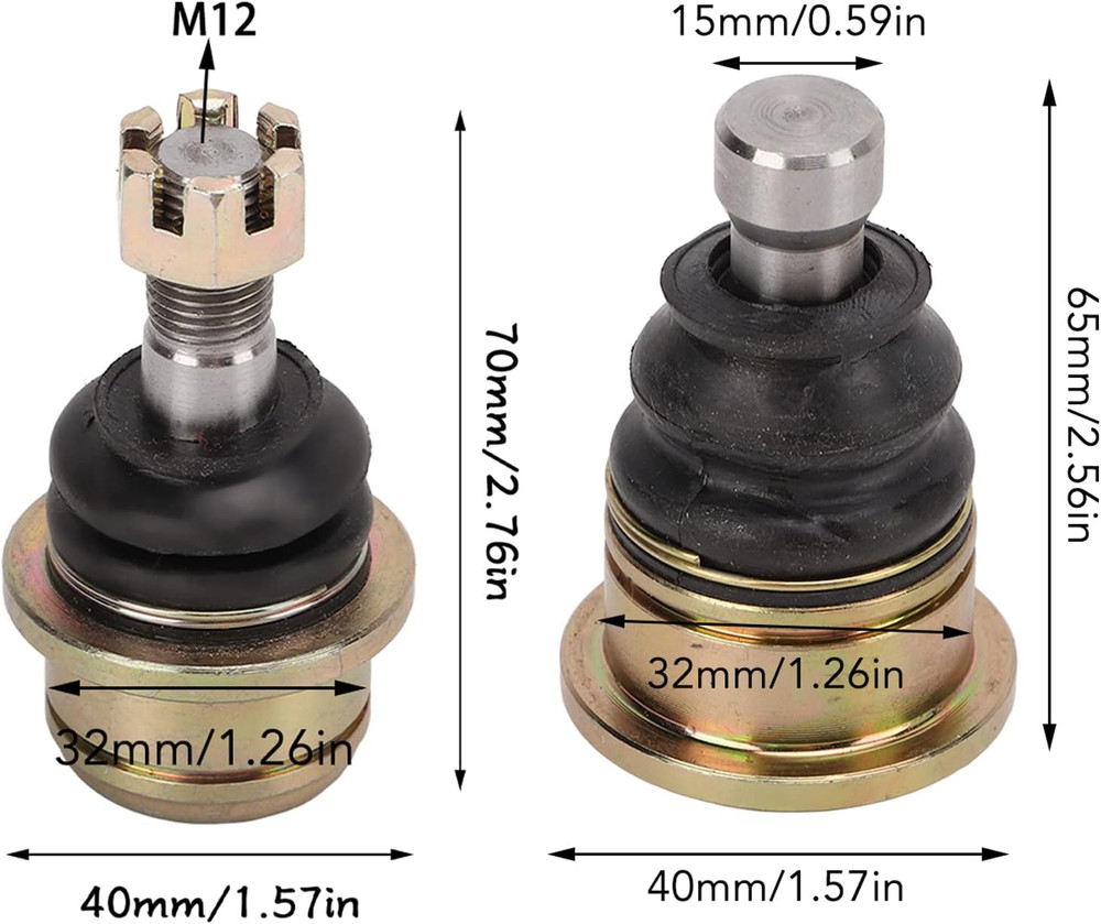 4PC Ball Joint Set Upper & Lower ATV UTV Suspension 400-750 Replacement