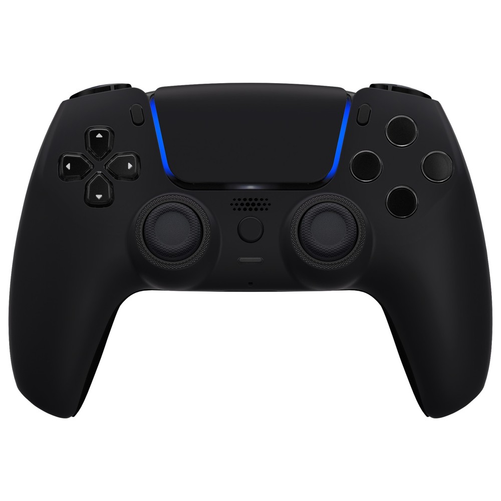 eXtremeRate Luna Redesigned Black Front Shell Touchpad For ps5 Controller Cover