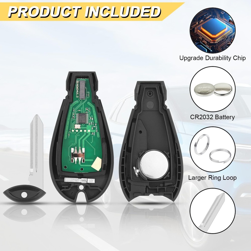 Ram Key Fob Replacement 2013-2021 2 Pack Keyless Entry Remote