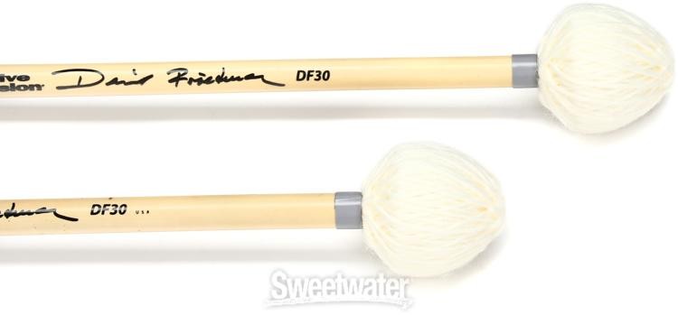Innovative Percussion DF30 David Friedman Vibraphone Mallets - Ivory Yarn/Grey