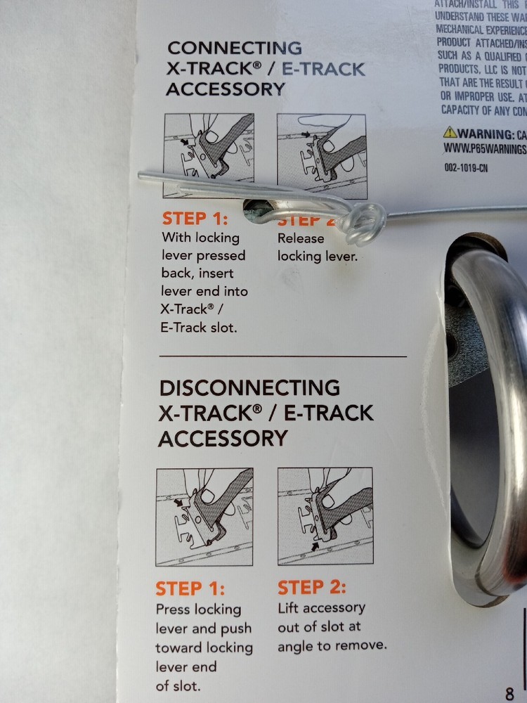 Cargo Smart Rope Ring Compatible with X-track & E track NEW