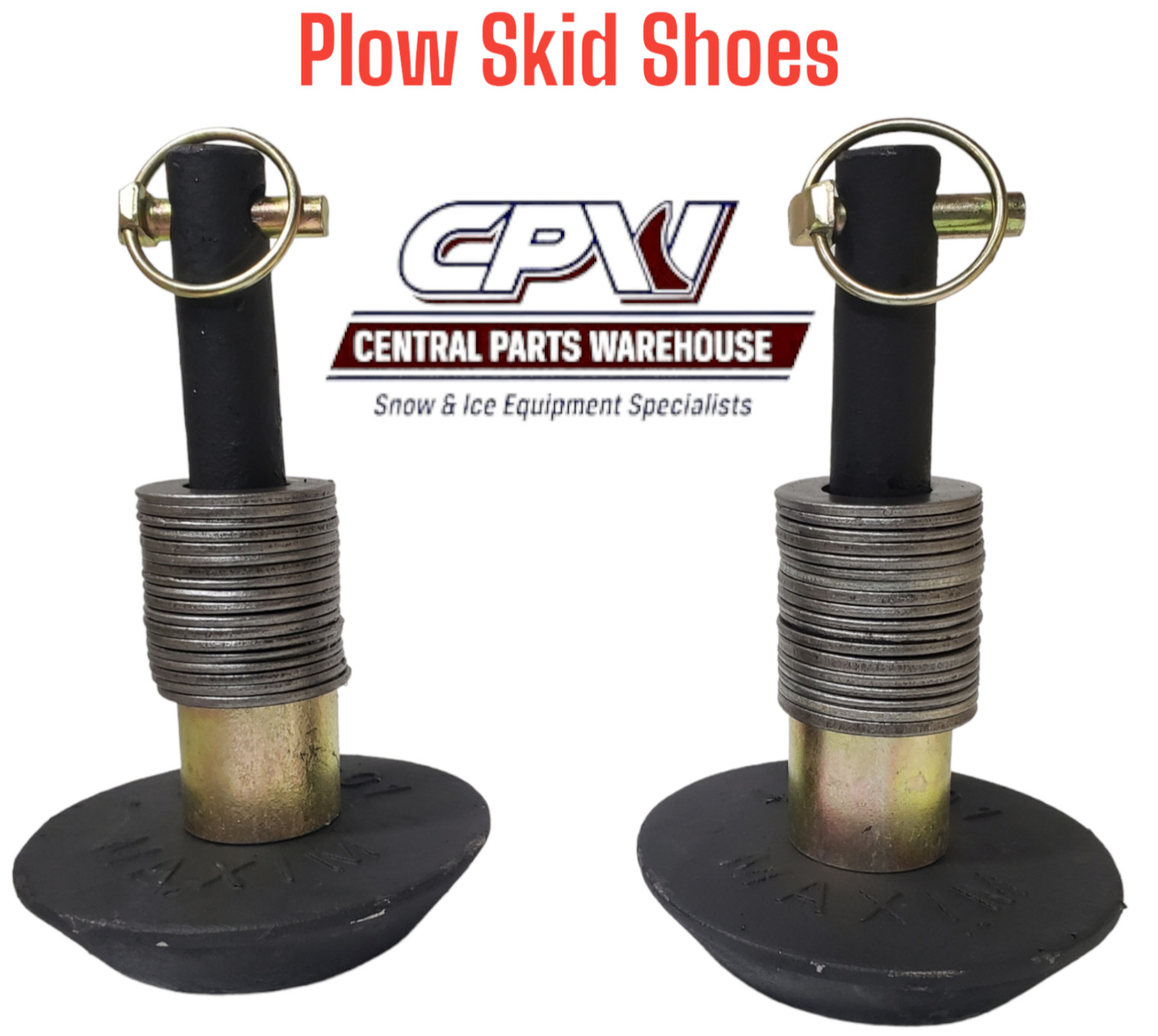 (2) Maxim 413601 Plow Shoes Replaces Boss MSC01570 Buyers 1304712