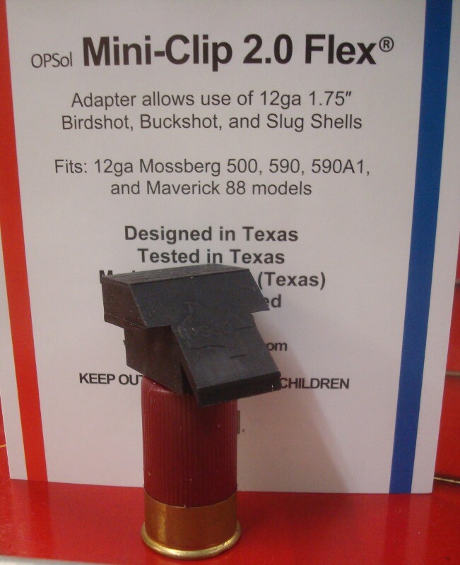 OPSol Mini-Clip™ 2.0 Flex™ USA made fits 12ga Mossberg 500 500A 590 Maverick 88