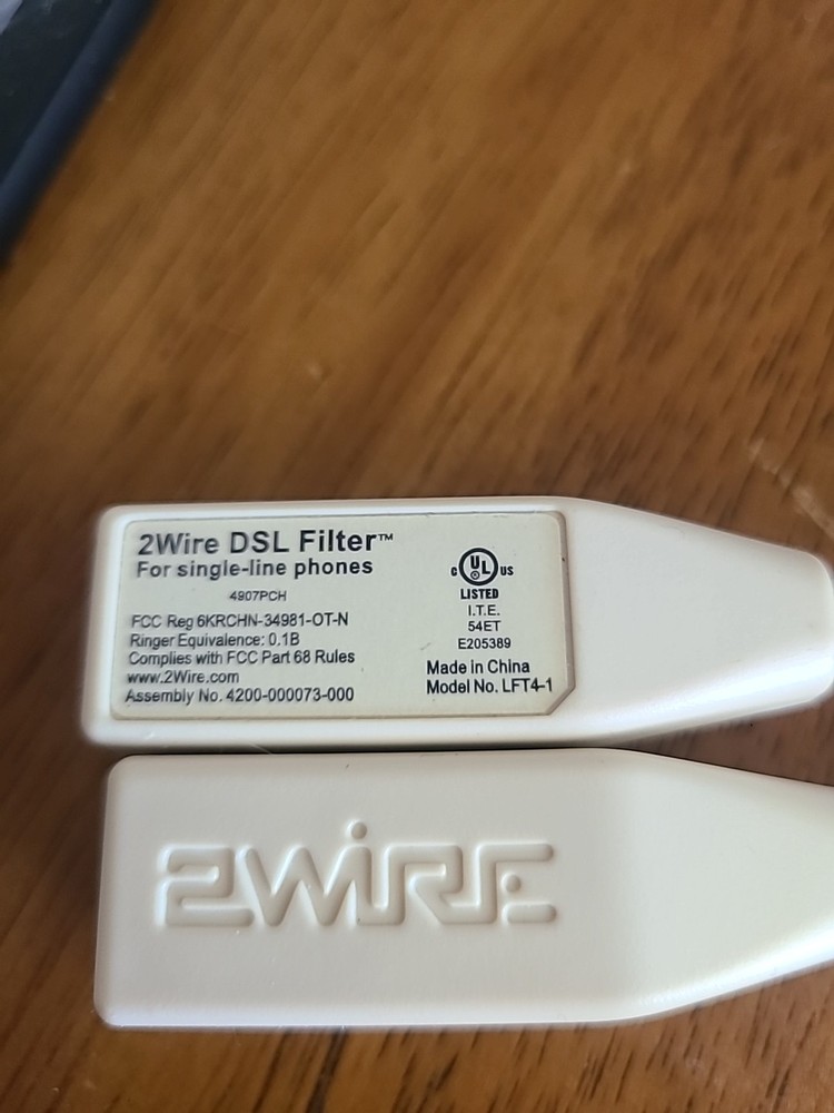 (2) 2WIRE DSL FILTERS MODEL LFT4-1