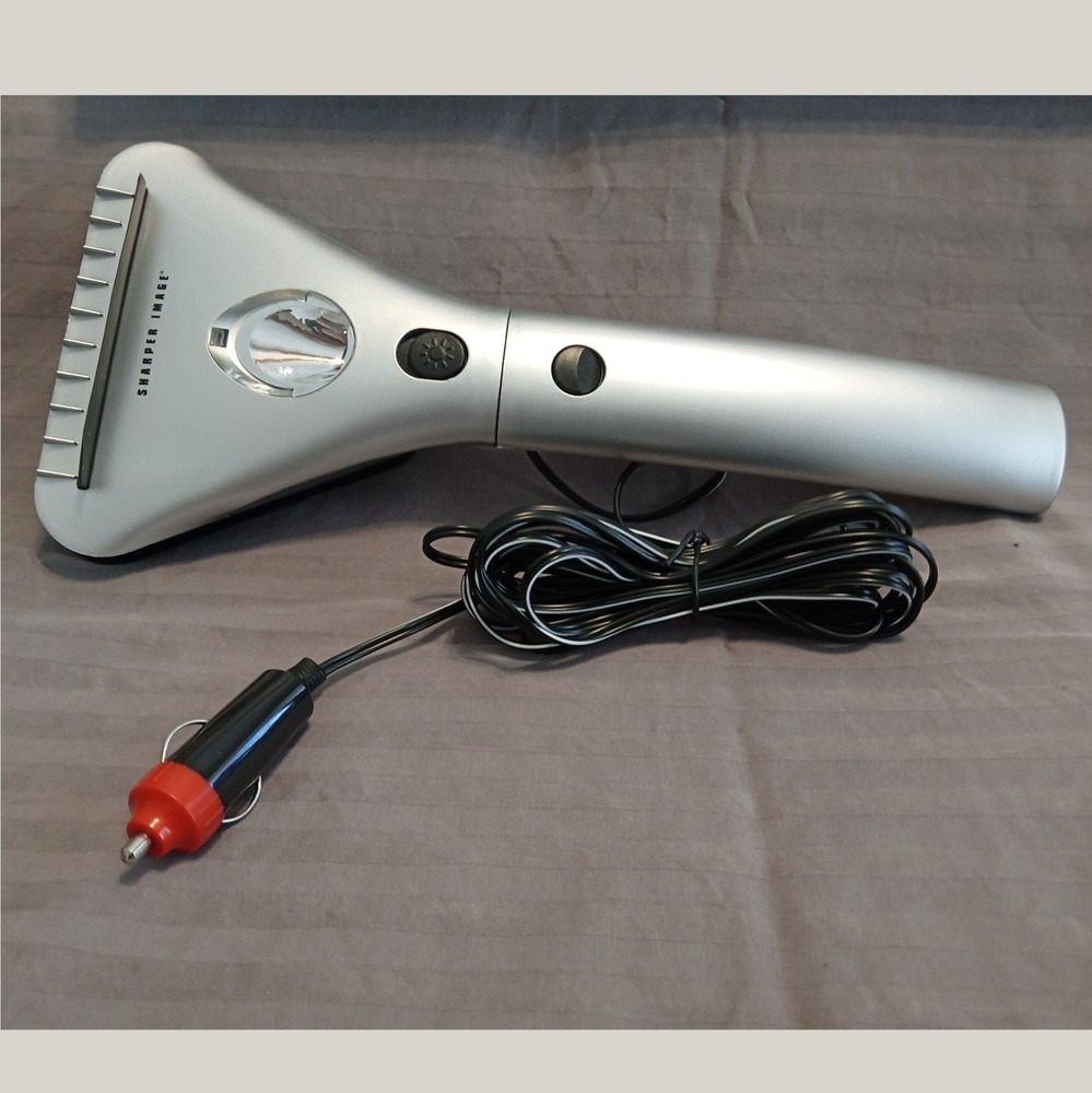 New 12V Heated Ice Scraper by Sharper Image with LED Work Light & Squeegee