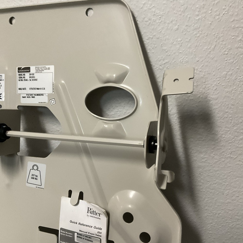 Midmark Ritter 204 Backrest For Table