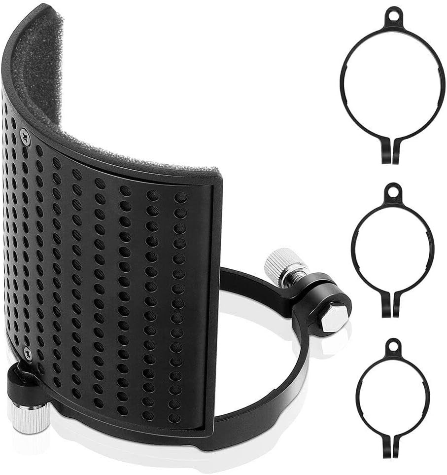 Professional Microphone Isolation Shield, Filter, Mic Sound Absorbing