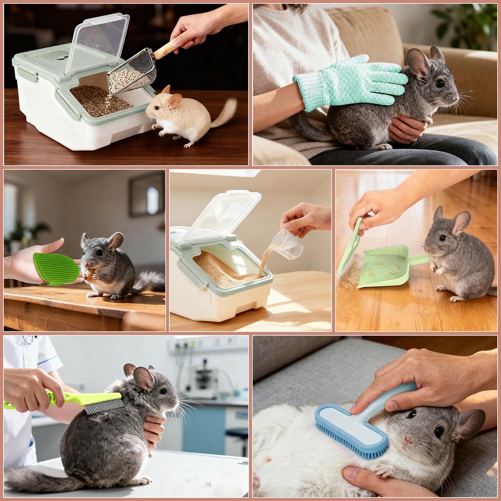 Extra Large Chinchilla Sand Bath Container Kit, Plastic Chinchilla Dust Bath ...