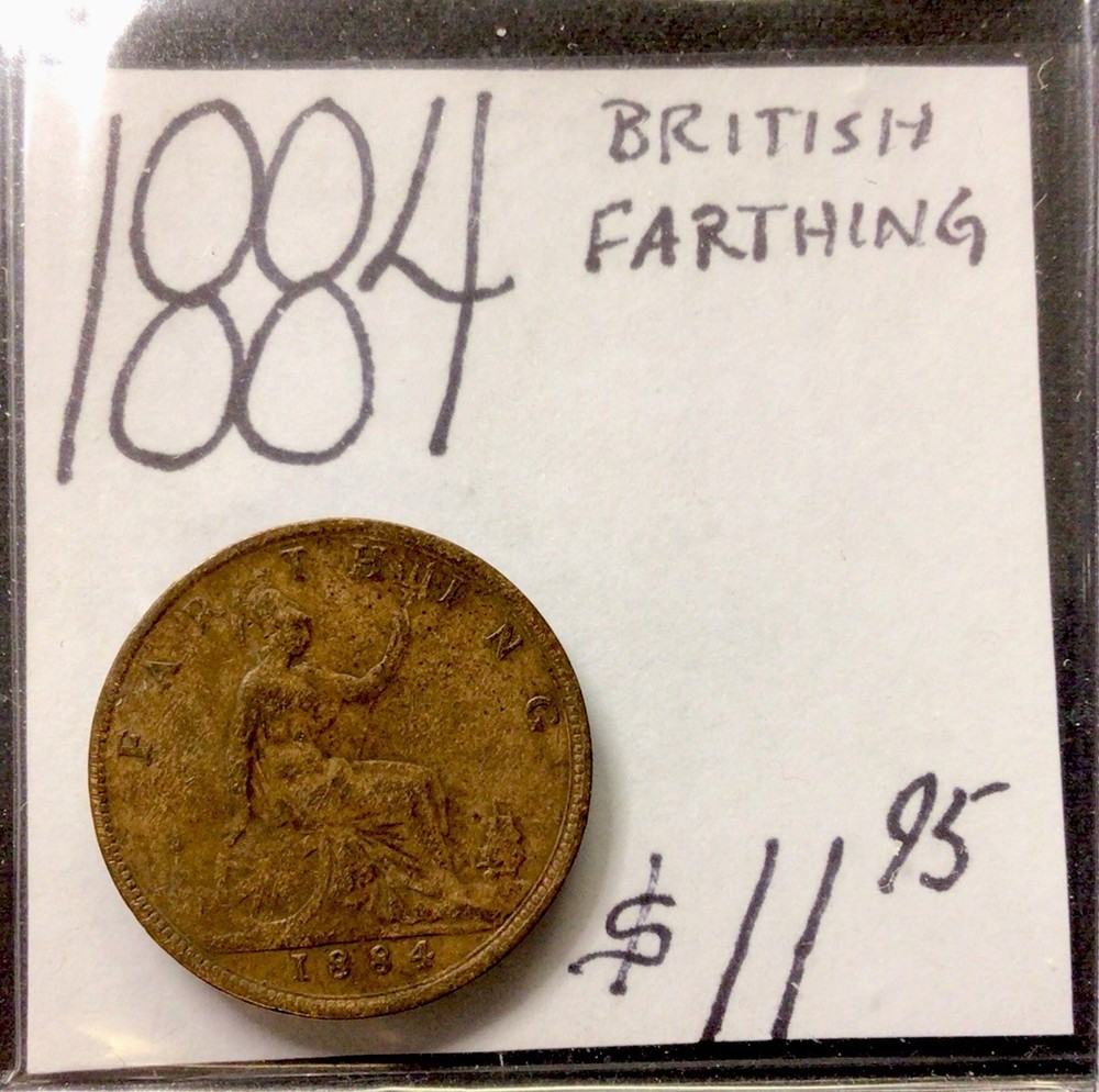 1884 British Farthing! ENN Coins