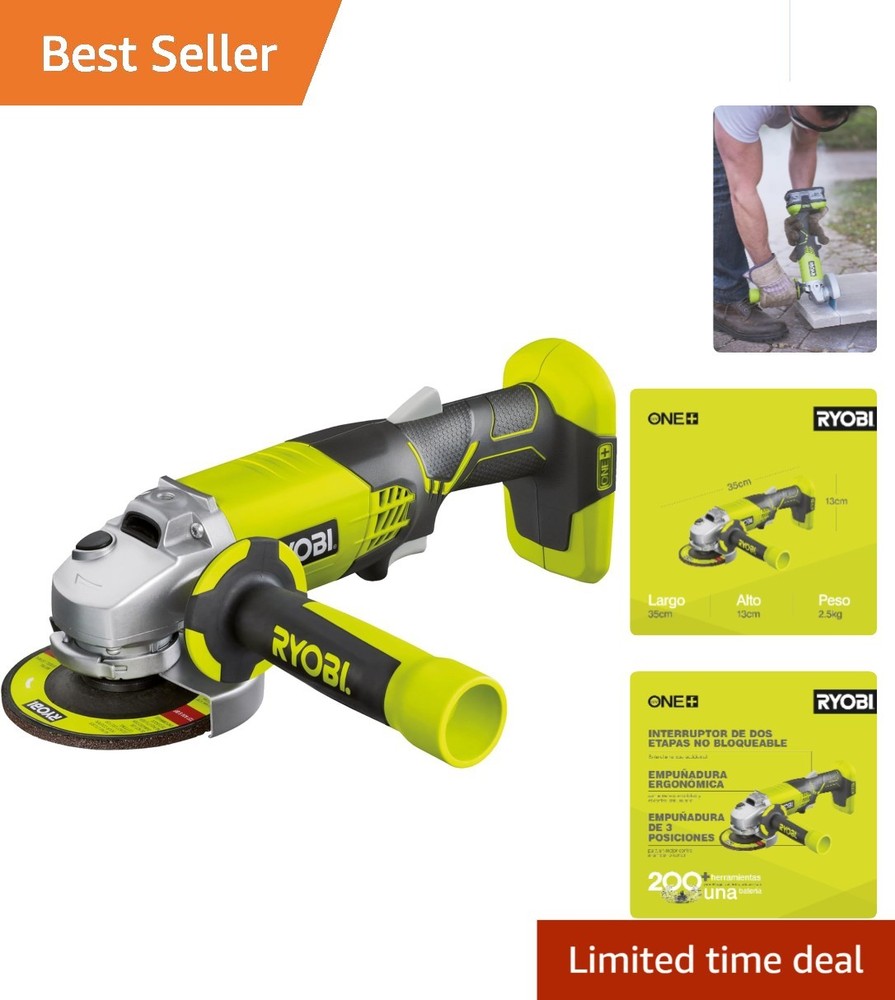 Versatile Battery-Powered Angle Grinder 18V - Lightweight & Durable Metal Design