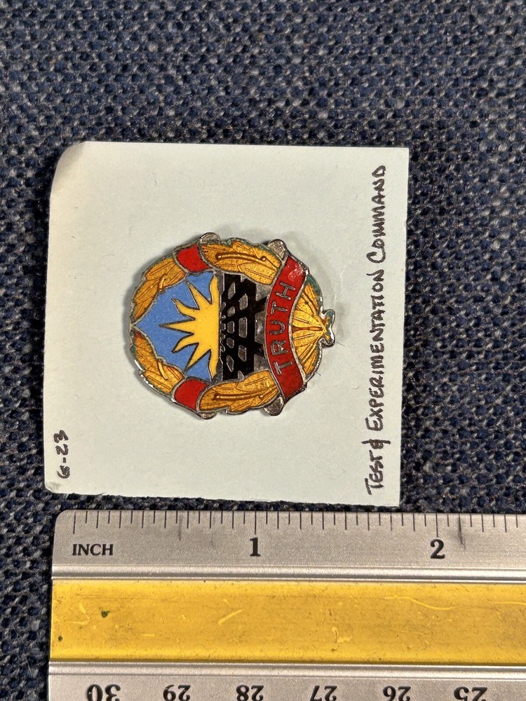 Test And Experimentation Command TRUTH crest DUI badge G-23 Clutch Back