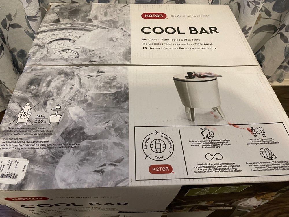 Keter Cool Bar Patio End Table