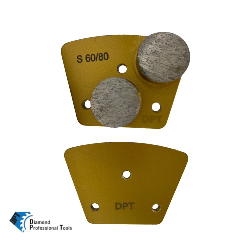 3 Pack Bolt - on Grinder Discs Pads Soft Bond for Hard Concrete Surface 60 Grit