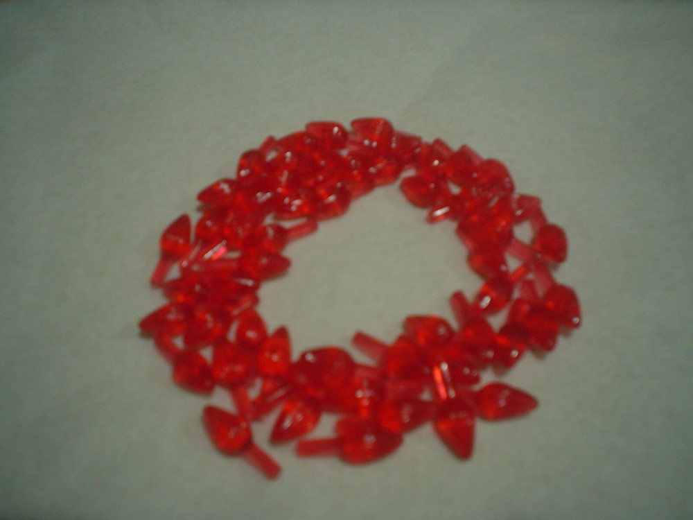 E657- 54 Ceramic Christmas Tree Plastic Lights Bulbs-SMALL TWIST-Red or Clear