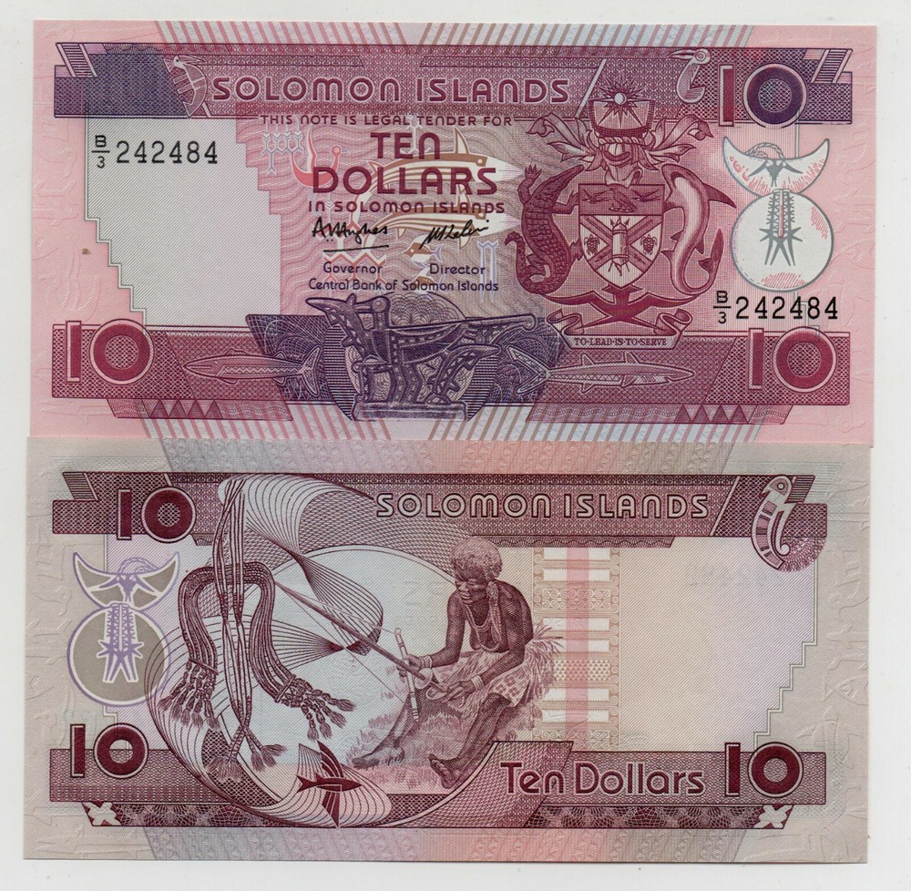 SOLOMON 10 DOLLARS 1986 PICK 15 A UNC