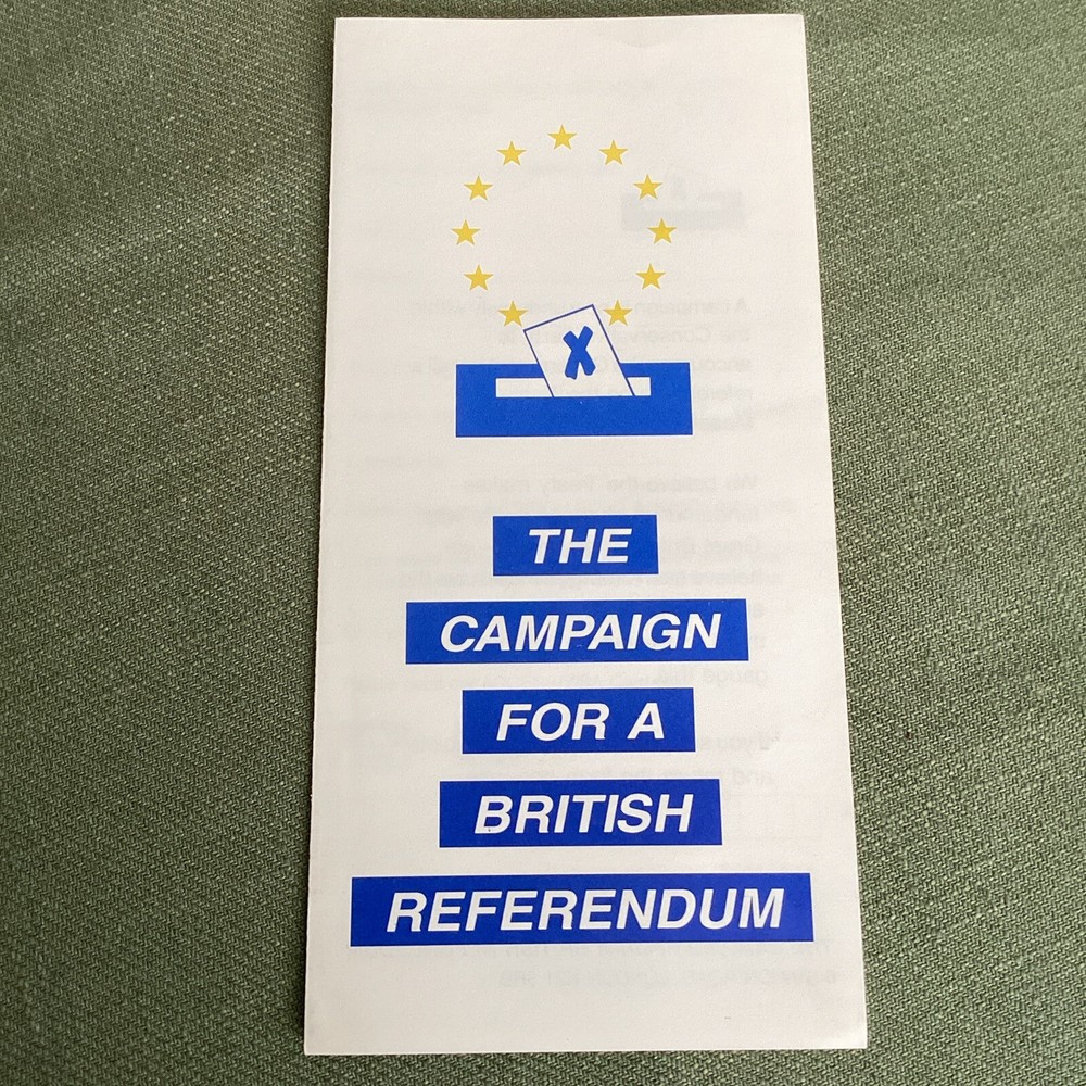 CAMPAIGN FOR A BRITISH REFERENDHAM leaflet