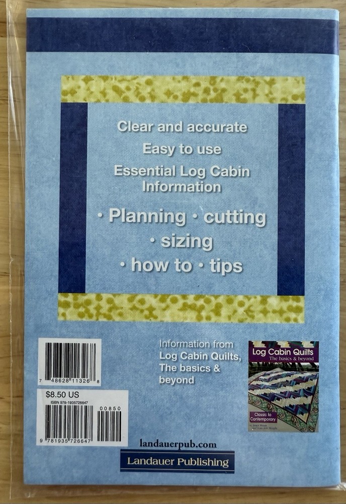 Log Cabin Quilt Block Basics Step-by-Step Small Carry-Along Technique Guide Book