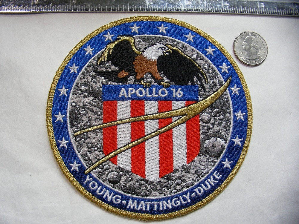 Apollo 16 Charlie Duke Initialed 5" Patch NASA