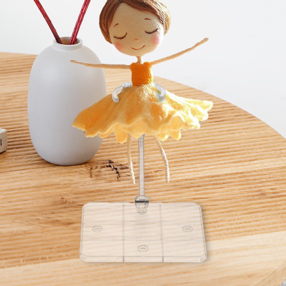 Exclaith 2 Pack Action Figure Stand Assembly transparent