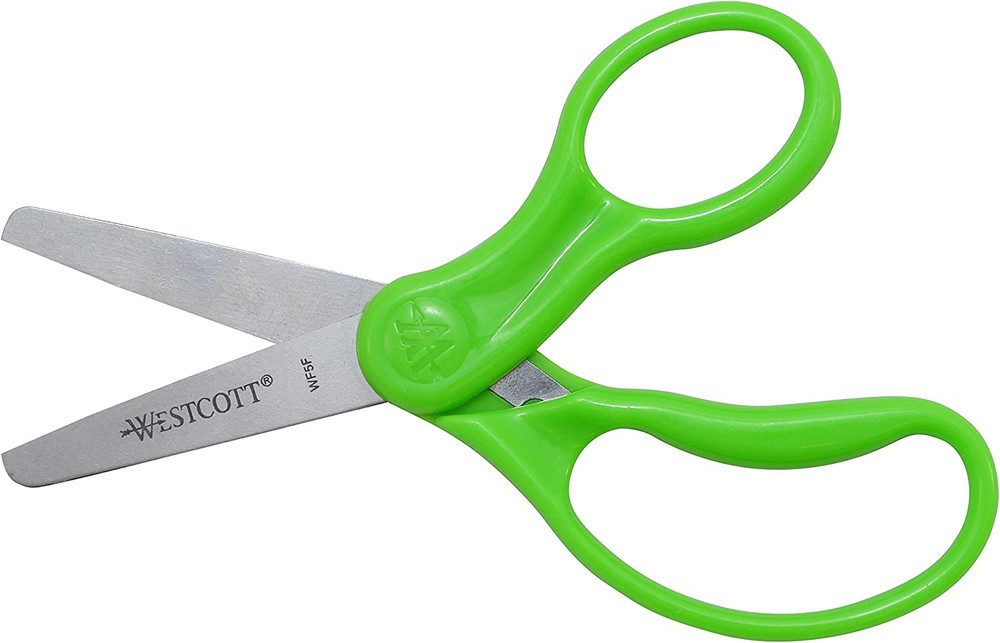 5" Hard Handle Kids Scissors, Blunt, Assorted Colors, 2-Pack