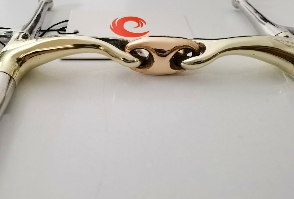 Full Cheek Curved Snaffle Bit 14MM Copper Lozenge(UKSALES25®)*SAME DAY DISPATCH*