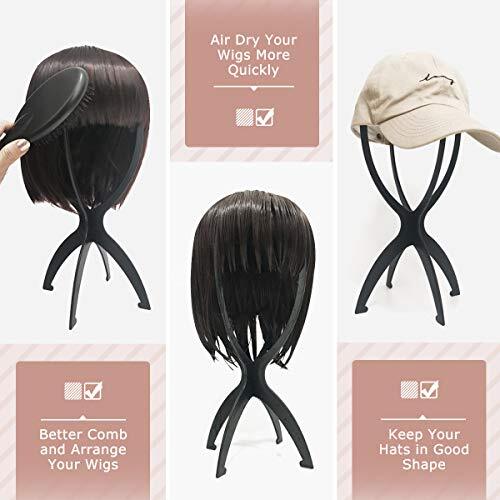 Wig Stand Wig Head Stand For Multiple Wigs Black 3 Pack