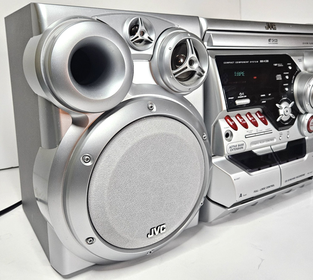 JVC Compact Component System MX-K30 Stereo Cassette Bass. Tested.