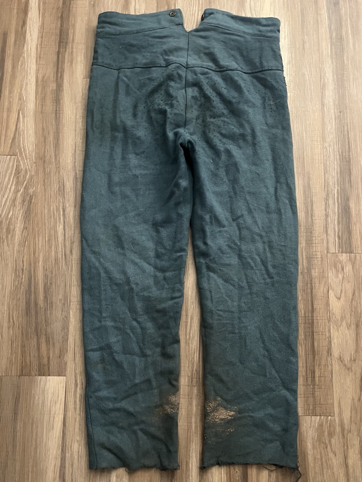 Vintage Repro Civil War Uniform Union Wool Trousers Sky Blue & Striped Shirt