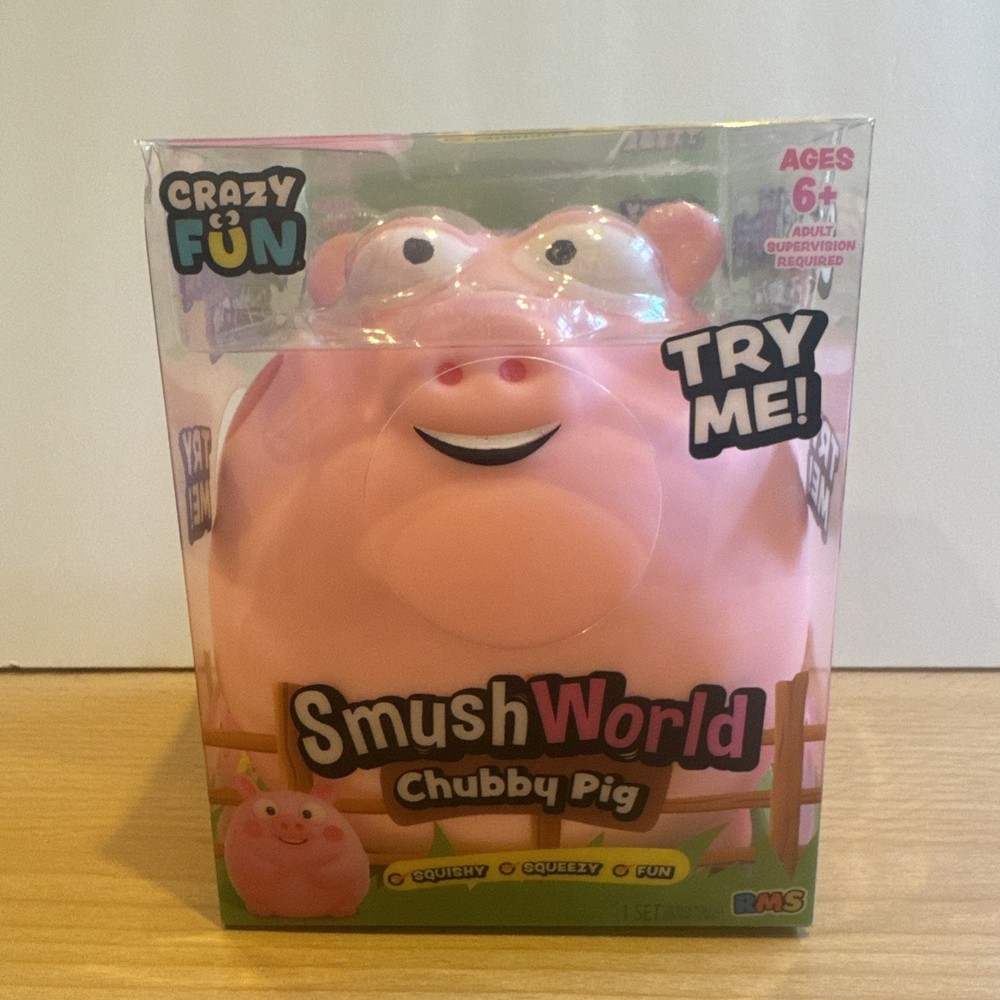 🐷 RMS Crazy Fun Smush World Chubby Pig Squishy 🐽 Five Below Pink