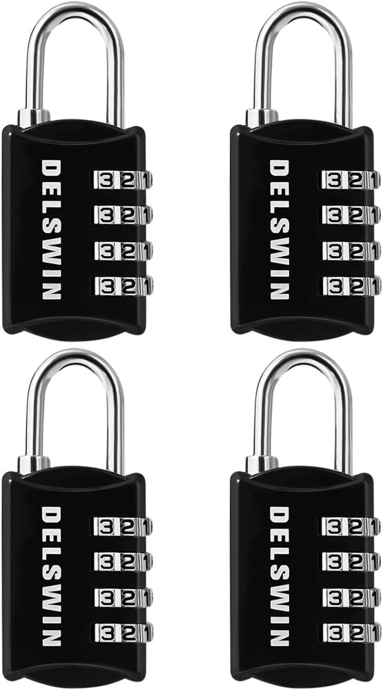 Small Combination Lock for Locker, 4-Digit Mini Combo Lock for Backpack and Lugg