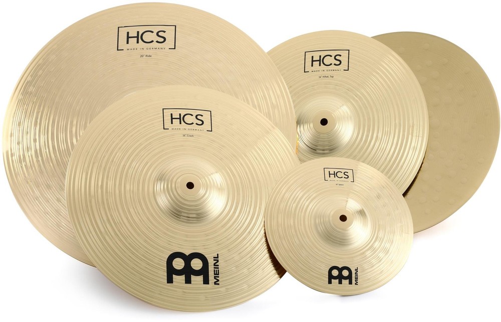 Meinl Cymbals HCS Basic 4-piece Cymbal Pack (5-pack) Bundle