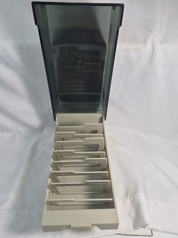 VTG ALS Computermate 3.5" Floppy Disk 1987 Storage Case Holder Diskette Beige