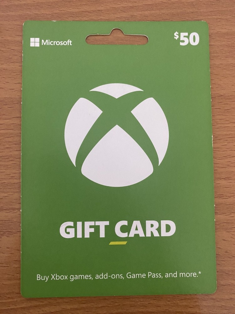 $50 Xbox Live Gift Card (unredeemed)