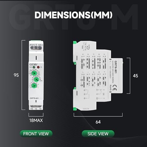 10A Multifunctional Delay Time Relay 10 Function Choices AC/DC24V-240V GRT6-M2
