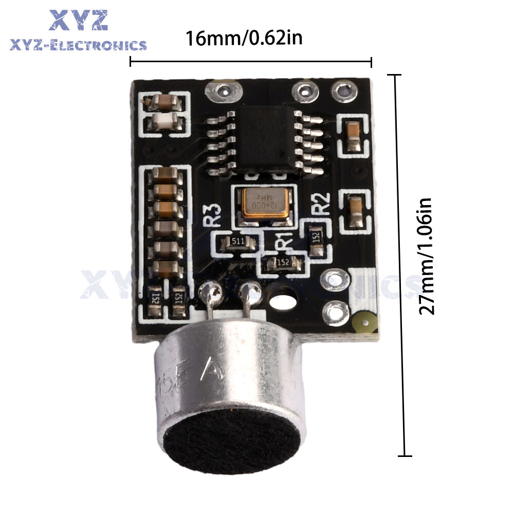 Wireless Microphone FM 88.7MHz Transmitter Module Support Dual-channel Stereo