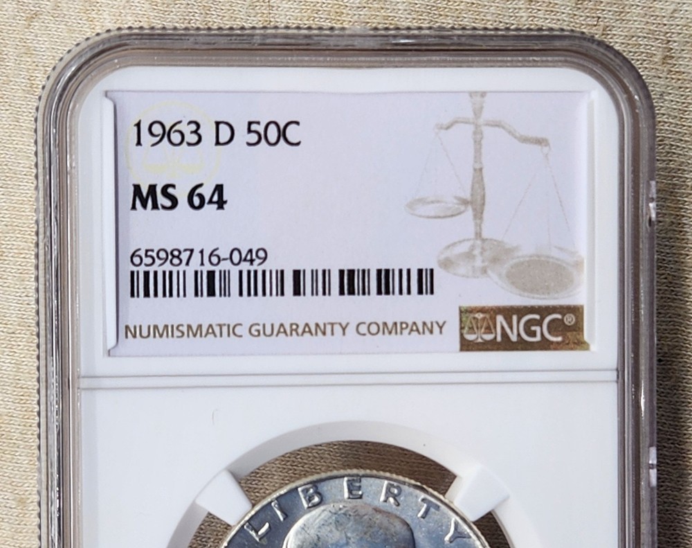 WPCoins ~ 1963-D Franklin Half Dollar NGC MS-64