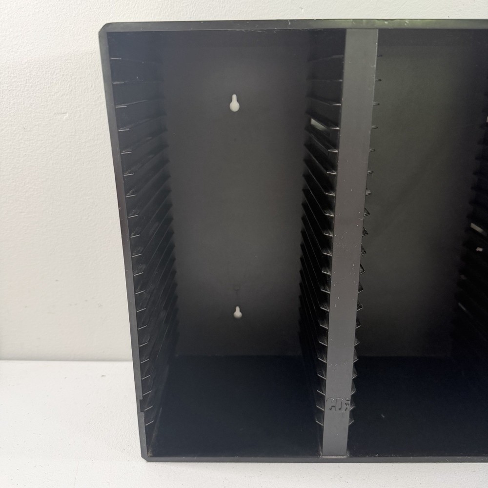 Laserline CD60 Storage Rack Wall Mount Black Hard Plastic 60 CD Holder
