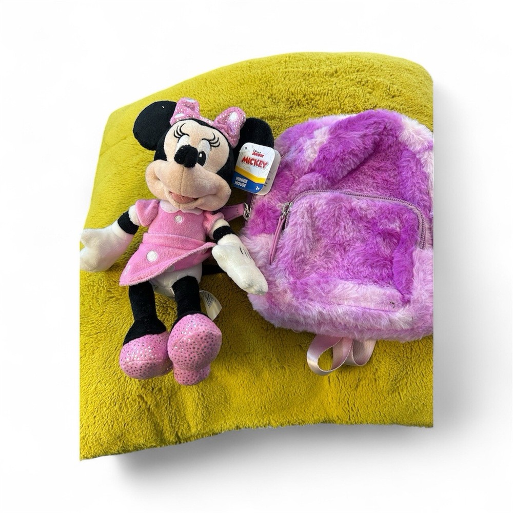 Minnie Mouse Plush & Pink Backpack More Than Magic New