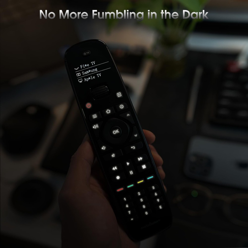 SofaBaton U2 Universal Remote with Backlit Button and Upgraded Scroll Black