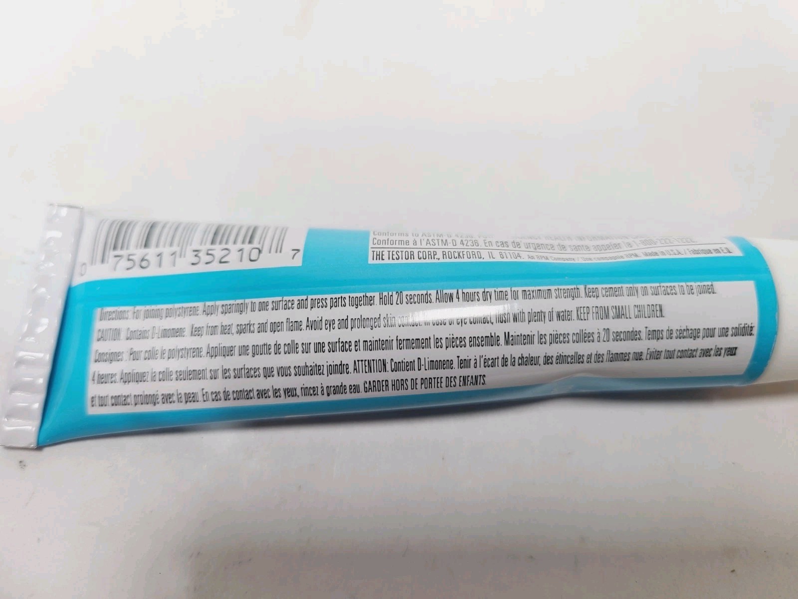 Testors Non Toxic Cement Glue For Plastic Models #3521 18ml NOS - 6 for $9.99