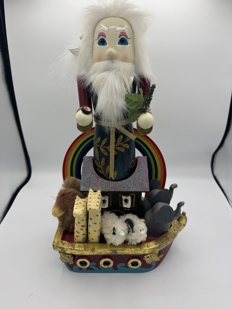 Vtg Bombay Noahs Ark Nutcracker With Animals