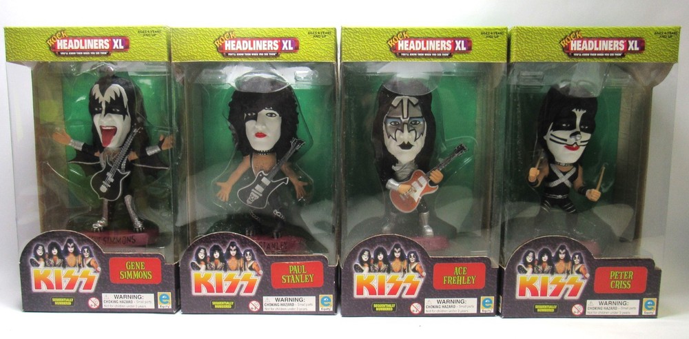 KISS (Love Gun) *SET OF 4* Rock Headliners XL 1999 Equity Marketing NEW/SEALED