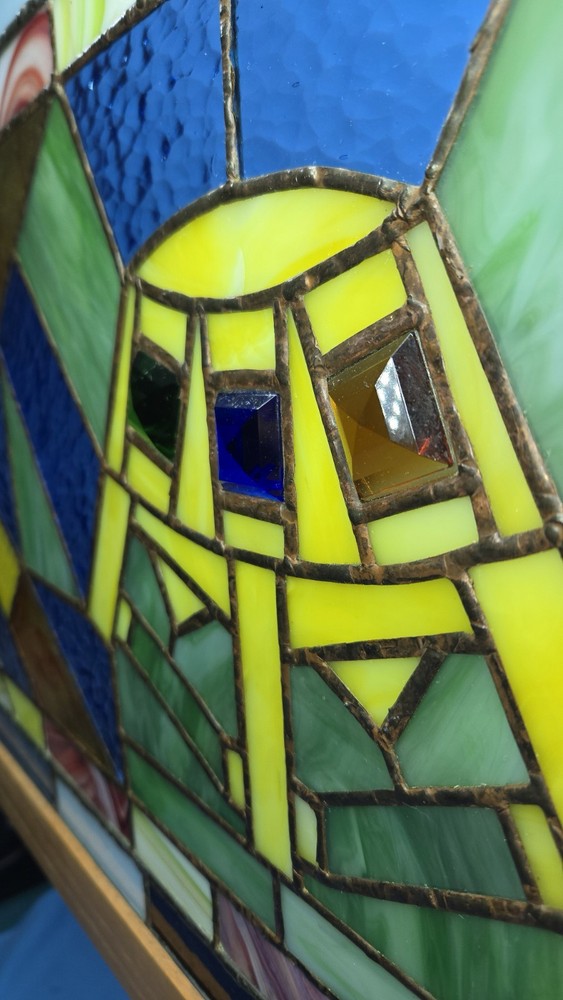 Framed Stained Glass Slag Ninja Turtle Panel Robot Transformer Warrior Samurai