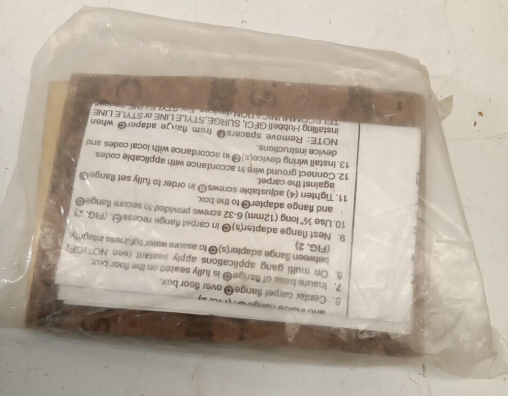 Hubbell S2425 Rectangular Brass Floor Box Cover