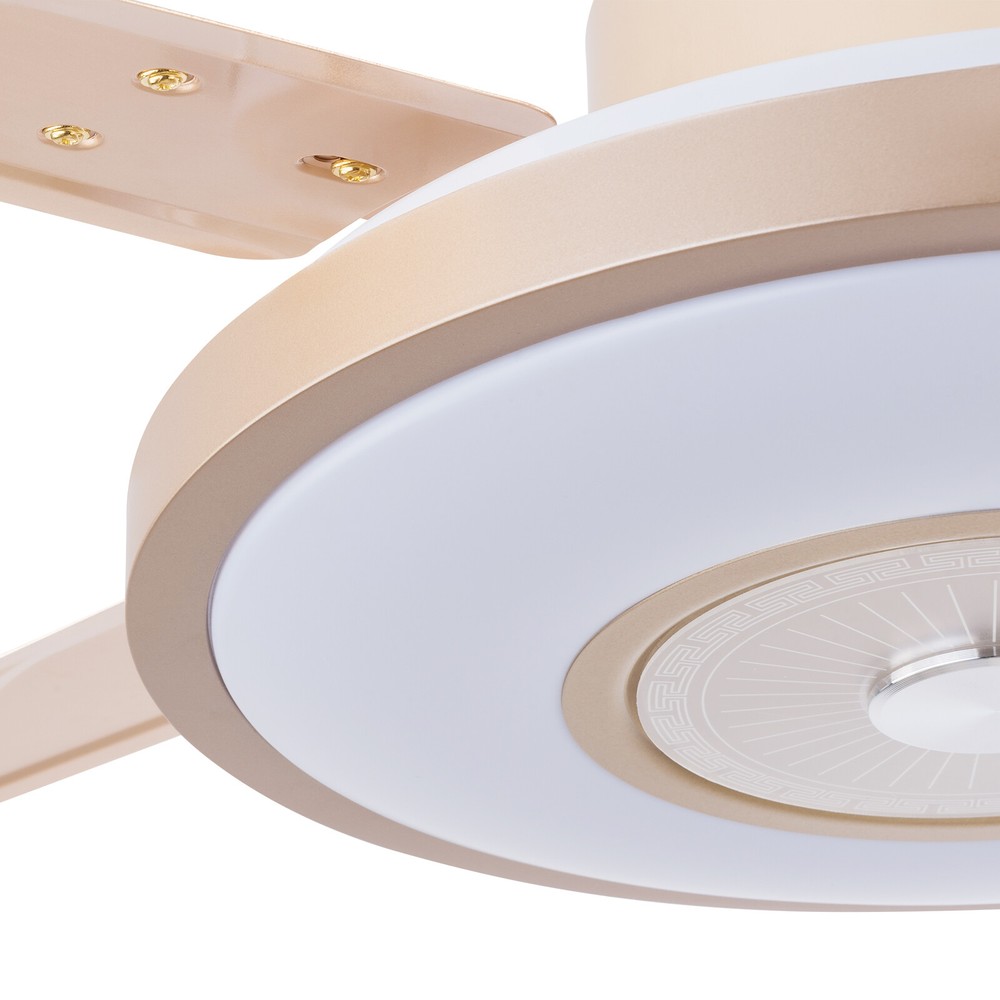 3-Color Ceiling Fan with LED Light, Modern LED Ceiling Fan W/ Remote Controller