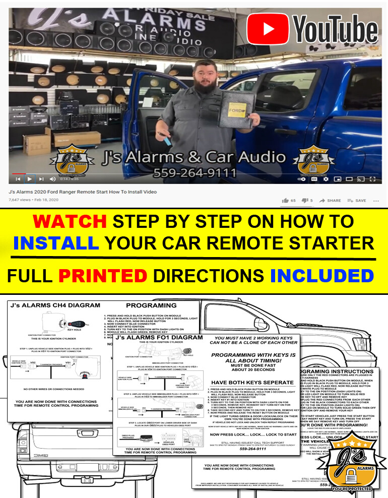 2015 Ford Edge Remote Start Plug & Play Easy Install SUV 3X Lock Start FO2