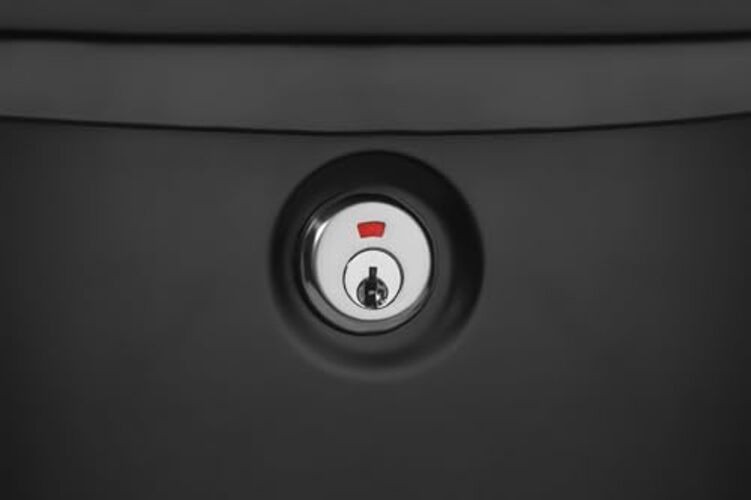 Parkside Locking, Vertical Wall-Mounted Mailbox for Outside, Medium Black