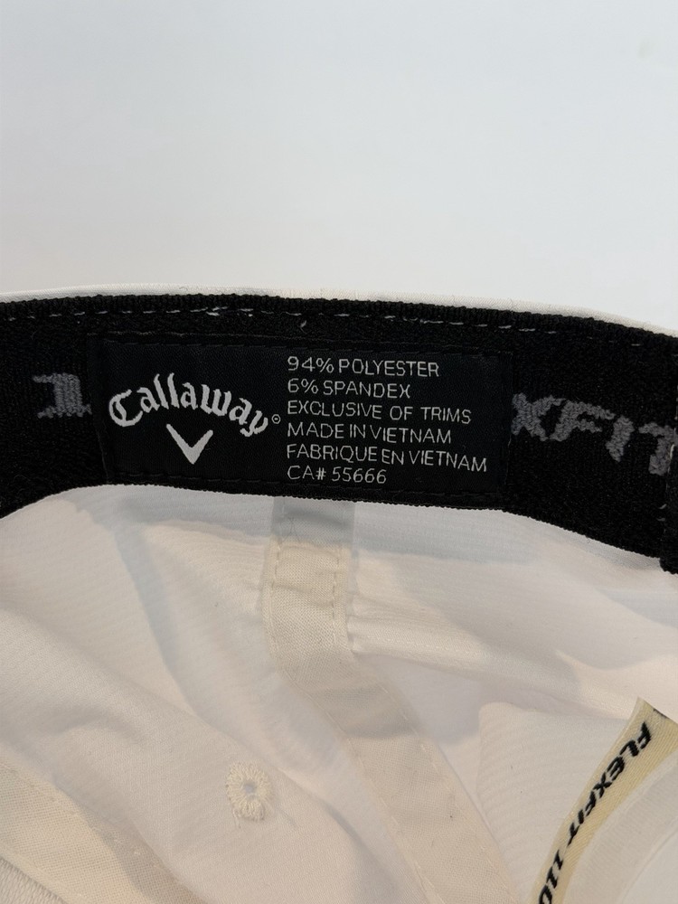 Callaway Baseball Hat Cap White Flexfit SnapBack